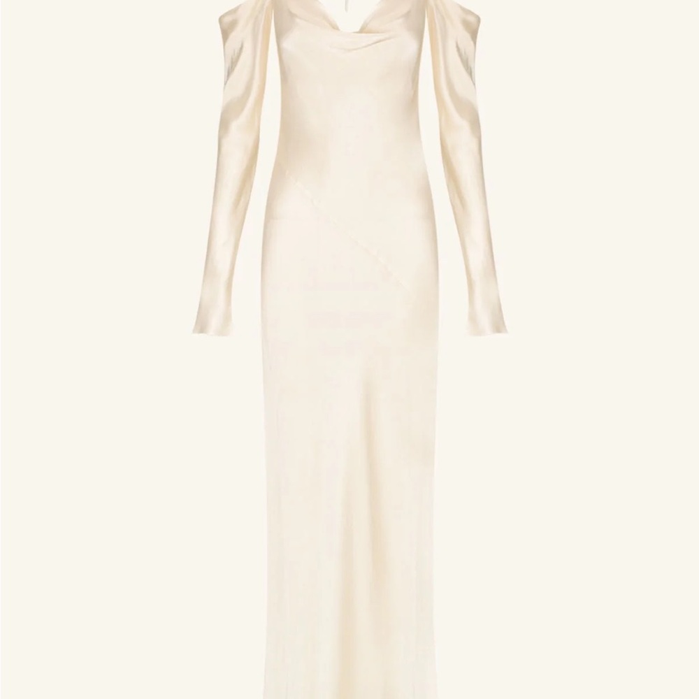Shona Joy Cream Long Sleeve Dress - New w/ Tags